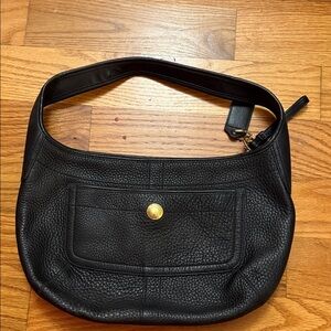 Coach Black Leather Hobo Bag